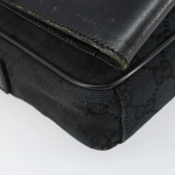 GUCCI GG Canvas Shoulder Bag Black Auth 152032 - Picture 15 of 16